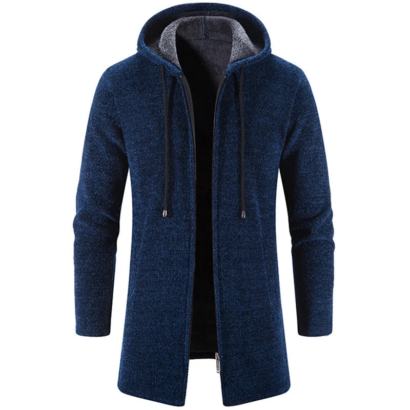 Men's Long Sleeve Hooded Coat