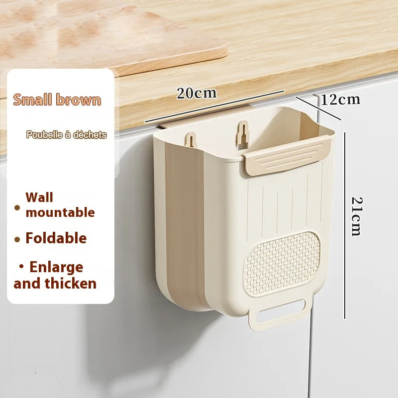 Kitchen Foldable Hanging Trash Can