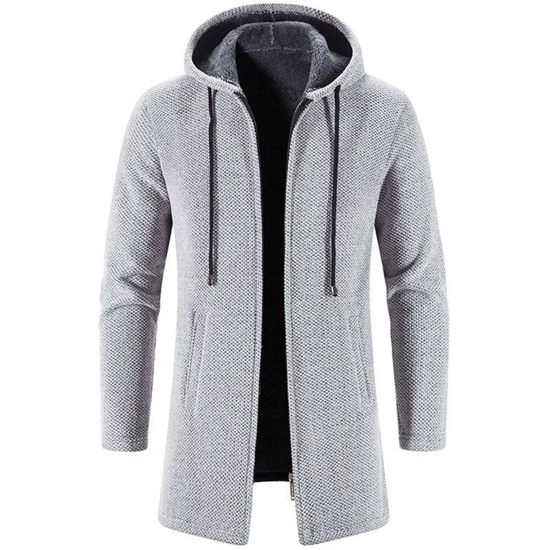 Men's Long Sleeve Hooded Coat