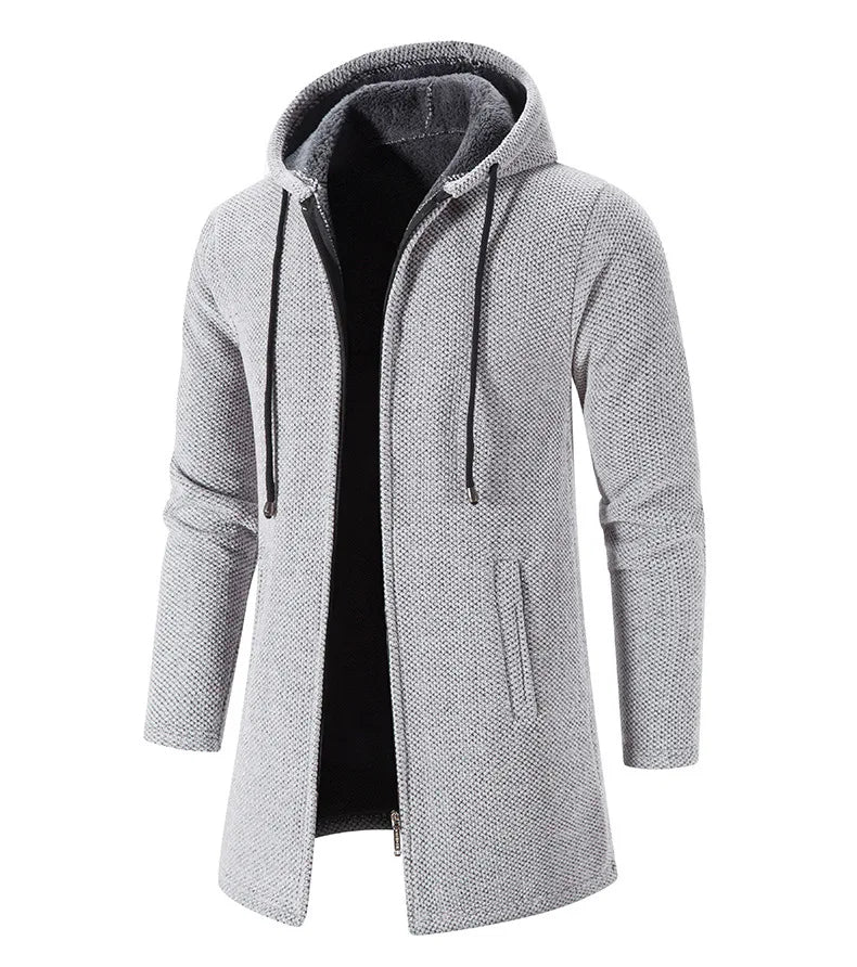 Men's Long Sleeve Hooded Coat