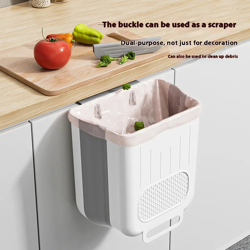 Kitchen Foldable Hanging Trash Can