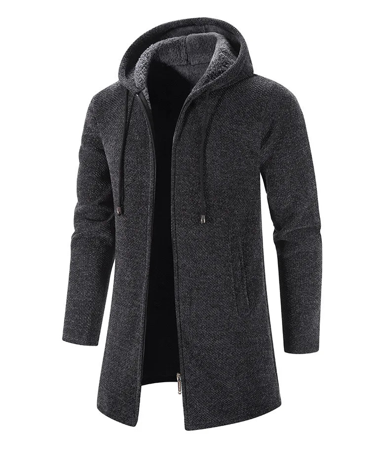 Men's Long Sleeve Hooded Coat