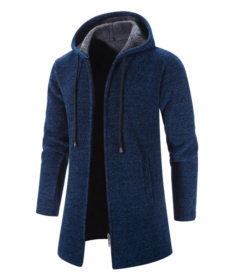 Men's Long Sleeve Hooded Coat